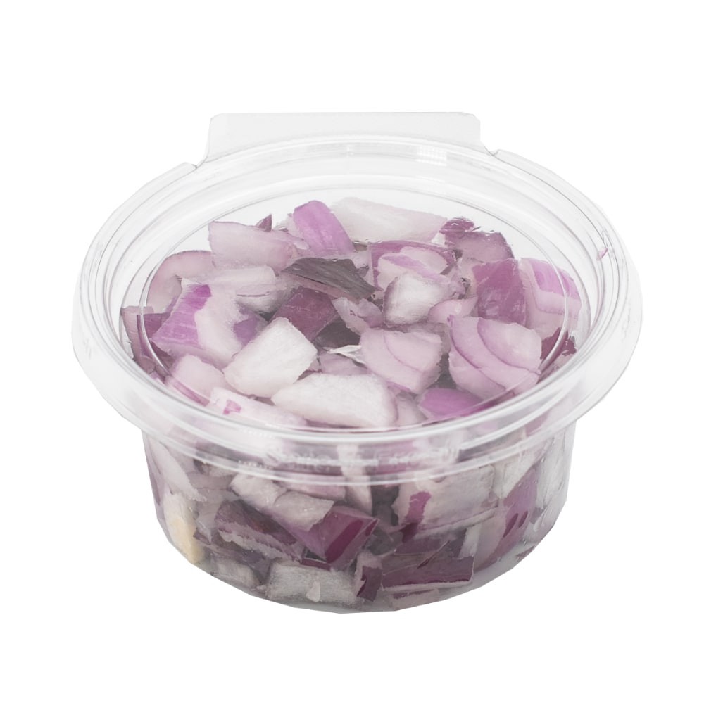 slide 1 of 1, Fresh Cut Diced Red Onions, 8 oz