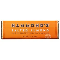 Hammond's Salted Almond Dark Chocolate with Sea Salt & Almonds 2.25 oz
