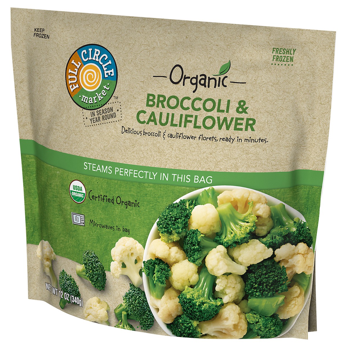 slide 3 of 4, Full Circle Market Organic Broccoli & Cauliflower 12 oz, 12 oz