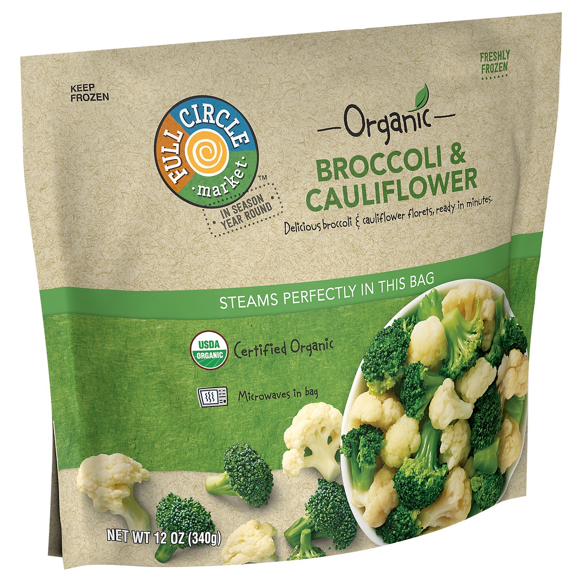 slide 4 of 4, Full Circle Market Organic Broccoli & Cauliflower 12 oz, 12 oz