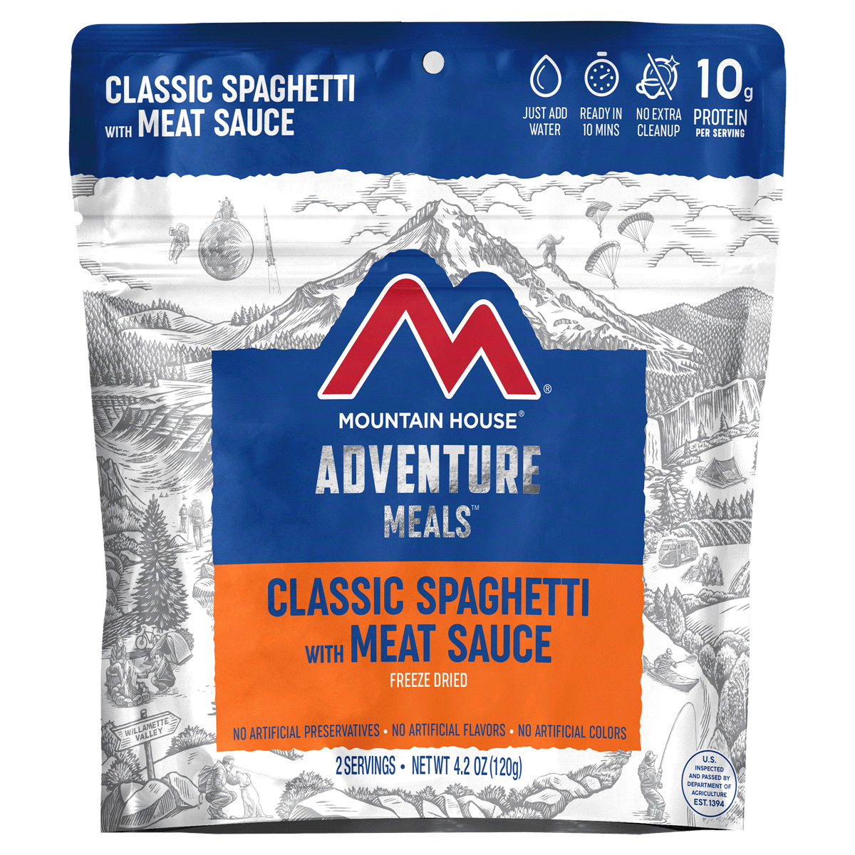 slide 1 of 5, Mountain House Classic Spaghetti With Meat Sauce, 4.2 oz