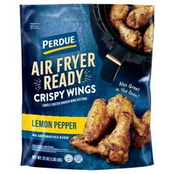 Perdue Air Fryer Ready Lemon-Pepper Crispy Chicken Wings, 22 oz