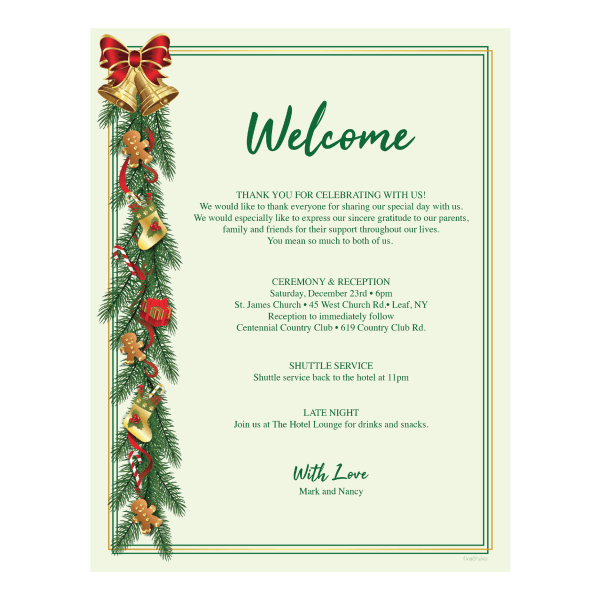 slide 3 of 3, Geo Studios Holiday-Themed Foiled Letterhead Paper, Letter Size, Holiday Garland, Pack Of 40 Sheets, 1 ct
