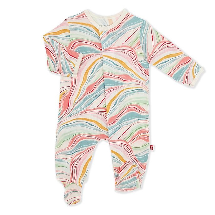 slide 1 of 1, Magnetic Me by Magnificent Baby Magnetic Footie 3-6M Twirls and Swirls, 1 ct