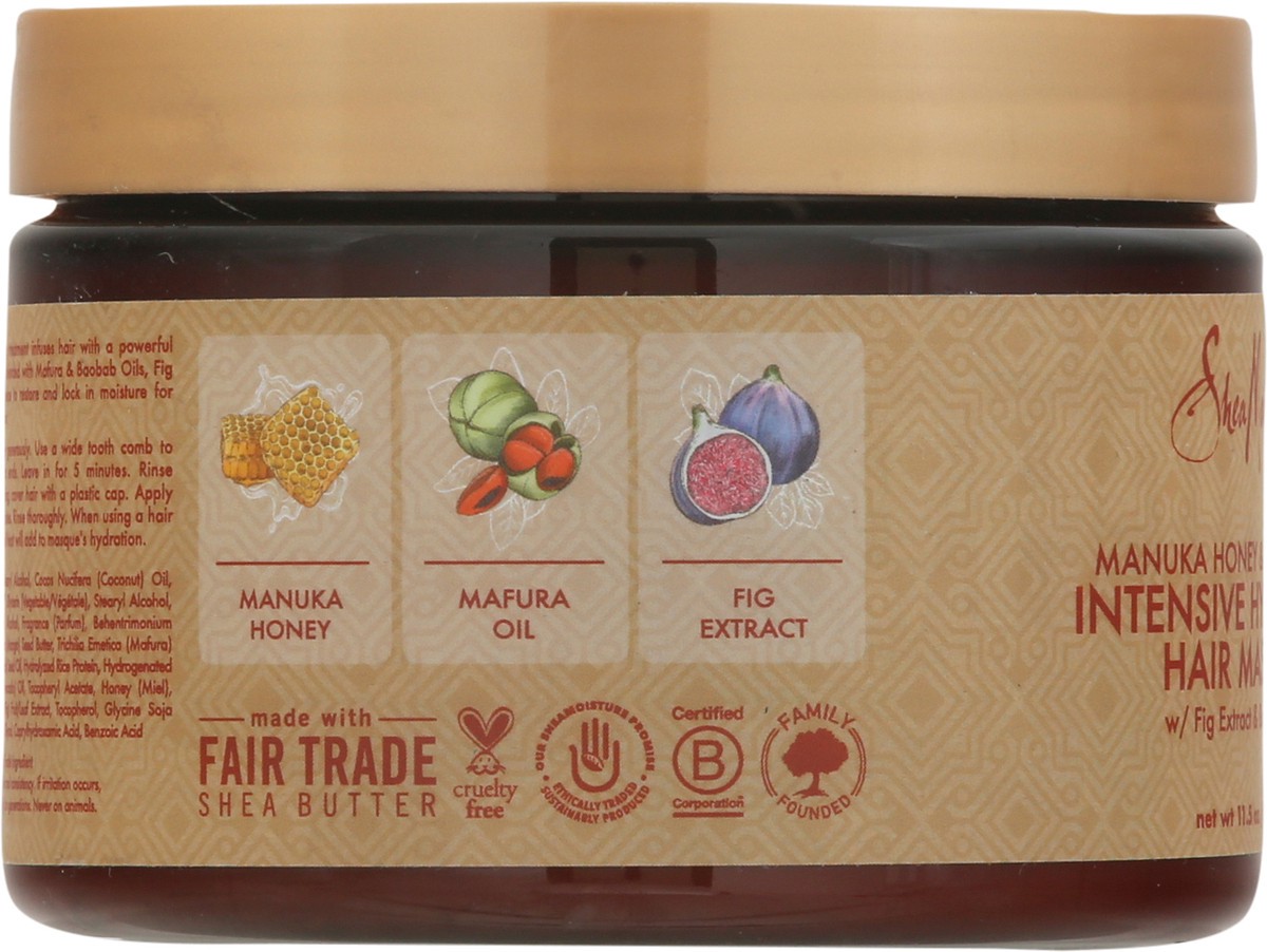 slide 3 of 9, SheaMoisture intensive hydration hair masque manuka honey & mafura oil 11.5 oz, 11.5 oz