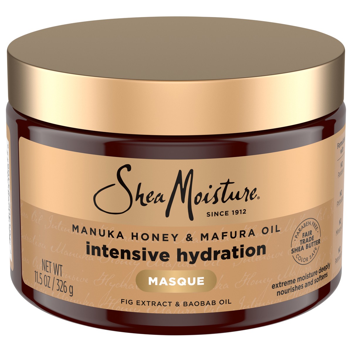slide 1 of 9, SheaMoisture intensive hydration hair masque manuka honey & mafura oil 11.5 oz, 11.5 oz