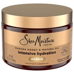 SheaMoisture Intensive Hydration Hair Masque Manuka Honey & Mafura Oil, 11.5 oz