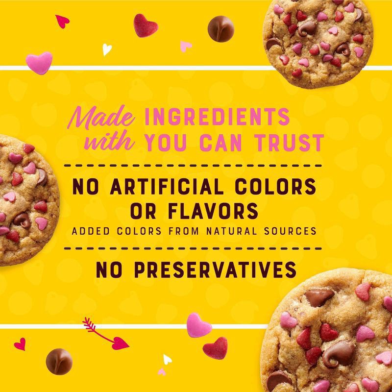 slide 7 of 7, Toll House Nestlé Toll House Valentine’s Chocolate Chip Cookie Dough with Heart Sprinkles, 14 oz