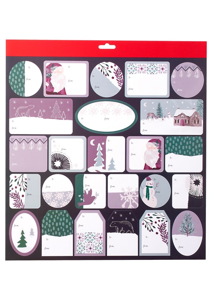 slide 1 of 1, Holiday Home Peel And Stick Holiday Gift Tags, 100 ct