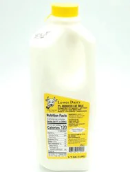 Lewes Dairy 2% Reduced Fat Milk 0.5 gal