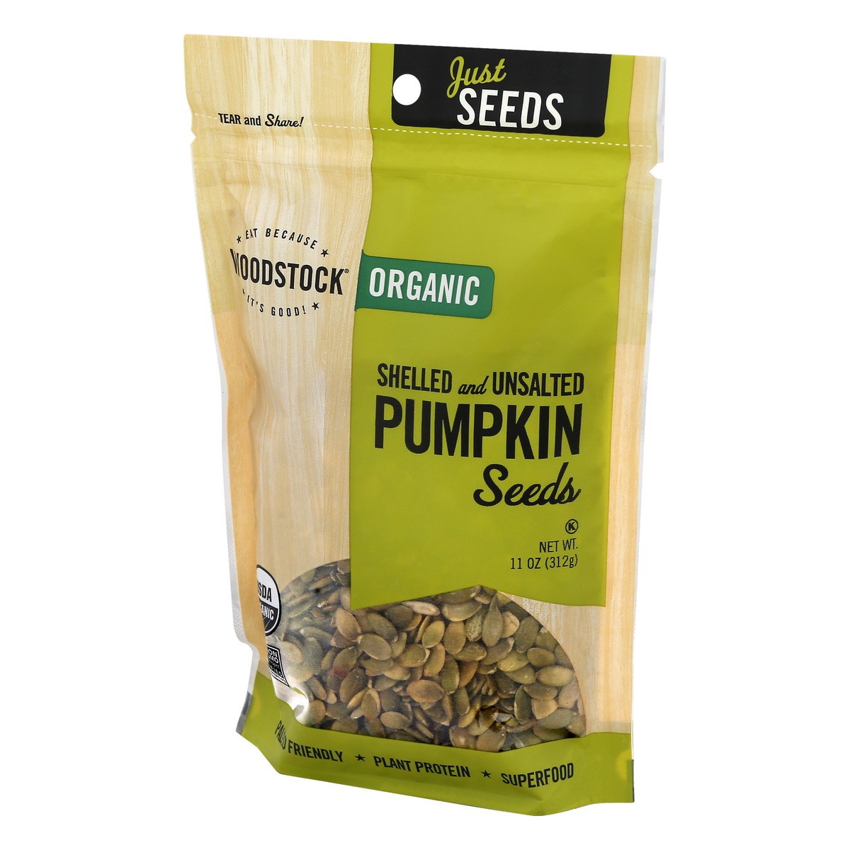 slide 6 of 9, Woodstock Organic Shelled and Unsalted Pumpkin Seeds 11 oz, 11 oz