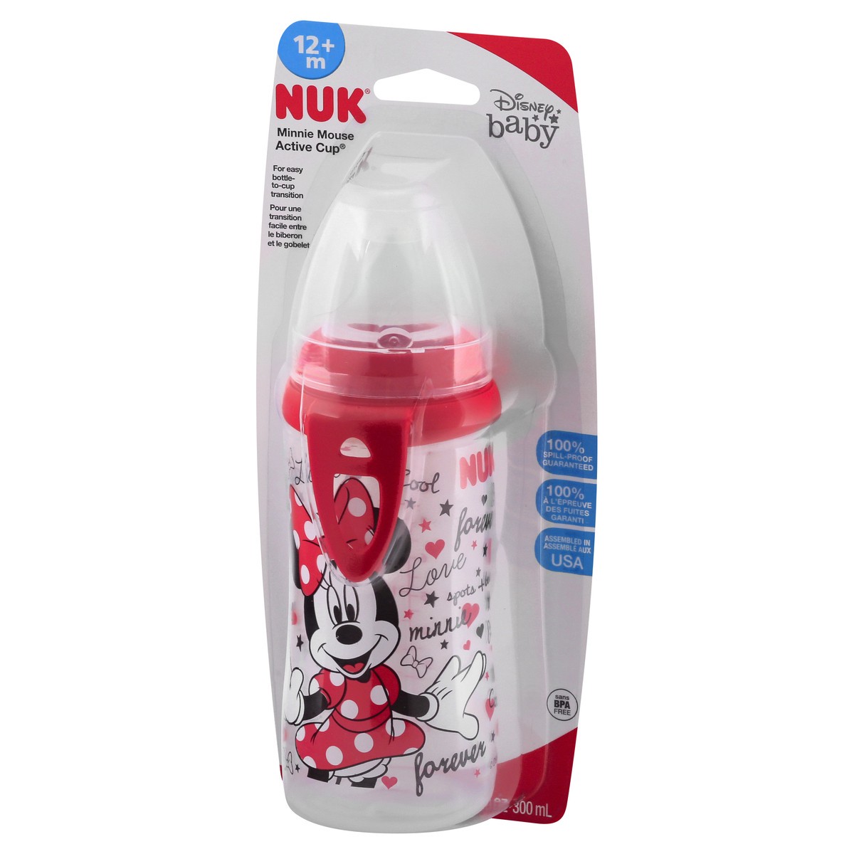 slide 2 of 11, NUK Disney Baby 10 Ounce Minnie Mouse Active Cup 1 ea, 1 ea