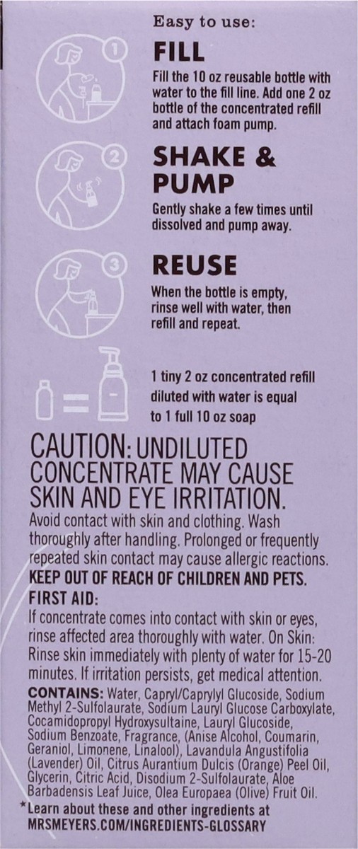 slide 9 of 12, Mrs. Meyer's Clean Day Foaming Lavender Hand Soap 2 - 2 fl oz Bottles, 2 ct