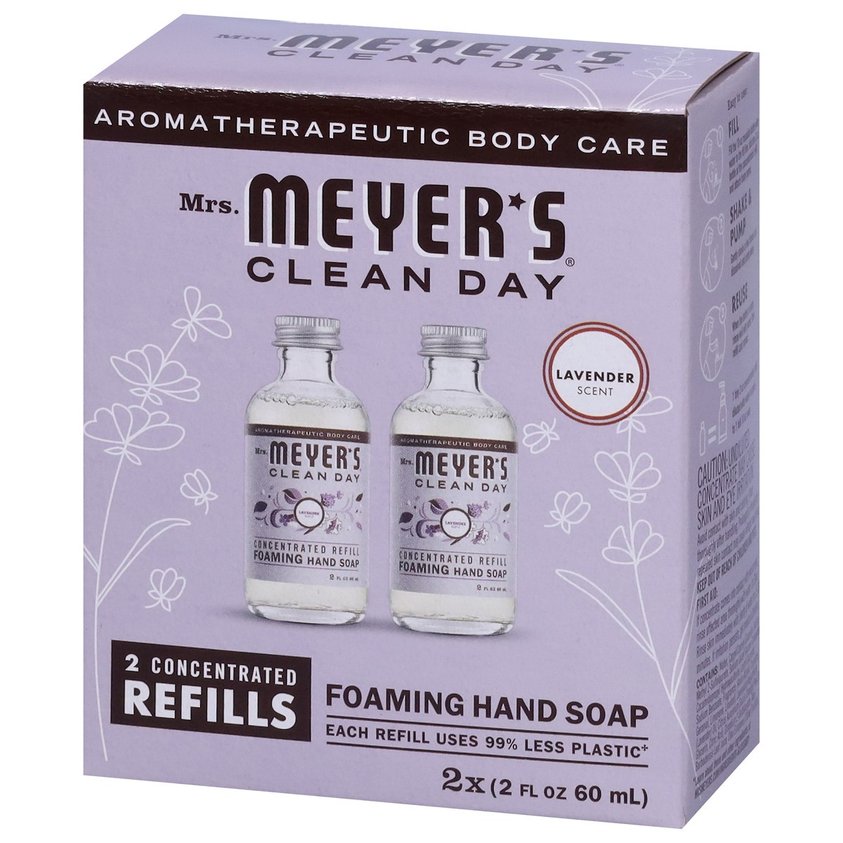 slide 6 of 12, Mrs. Meyer's Clean Day Foaming Lavender Hand Soap 2 - 2 fl oz Bottles, 2 ct
