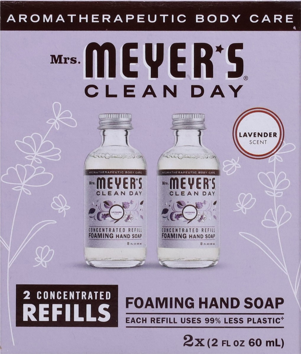 slide 10 of 12, Mrs. Meyer's Clean Day Foaming Lavender Hand Soap 2 - 2 fl oz Bottles, 2 ct