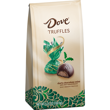 slide 1 of 1, Dove Dark Chocolate Mint Truffles Christmas Candy, 5.31 oz