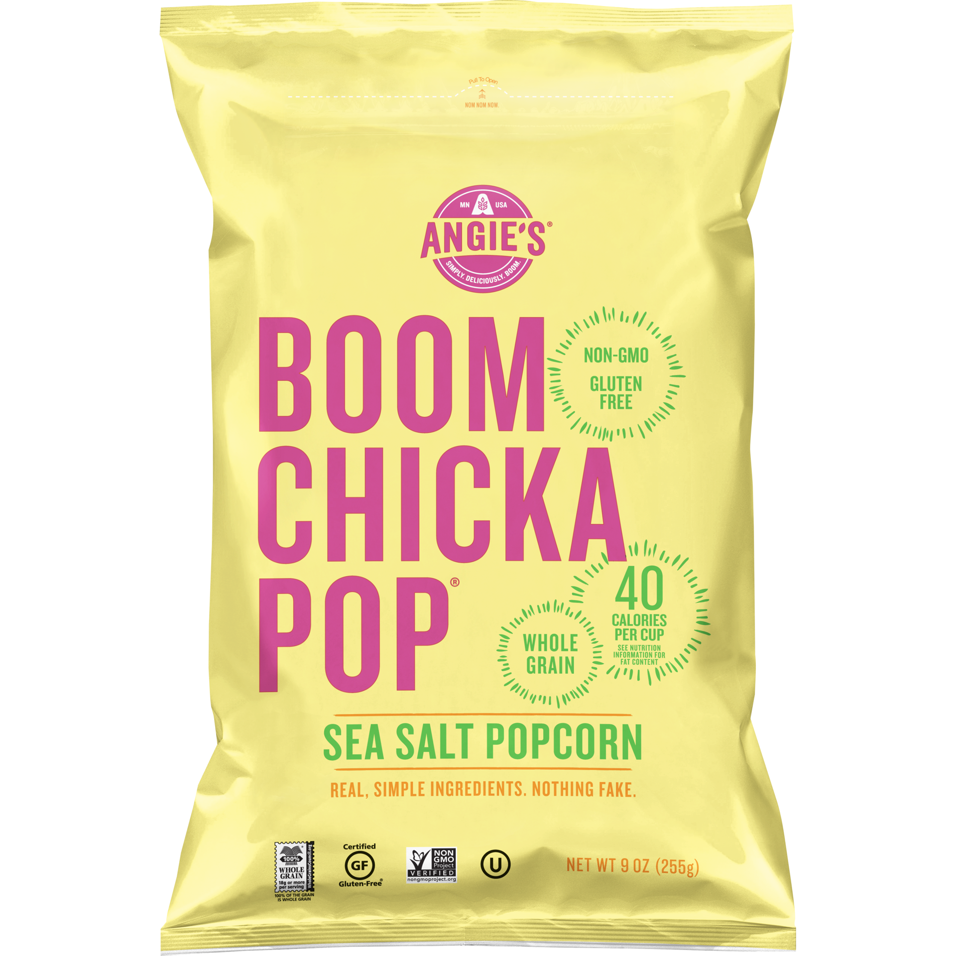 slide 1 of 2, Angie's BOOMCHICKAPOP Sea Salt Popcorn, 9 oz., 9 oz