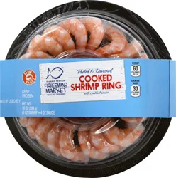 Fisherman's Market With Cocktail Sauce Cooked Shrimp Ring 10 oz