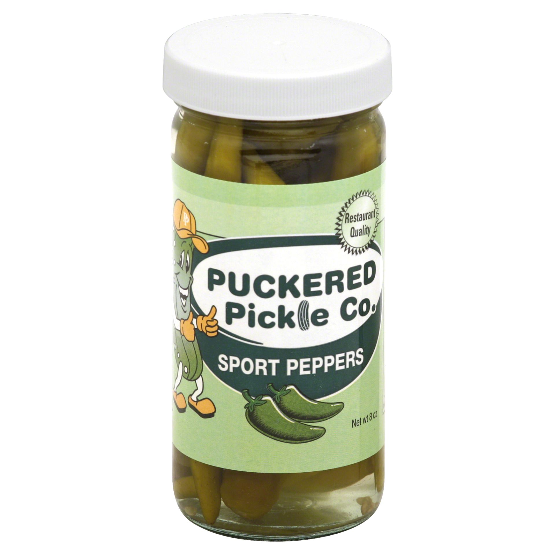 slide 1 of 1, Puckered Pickle Peppers 8 oz, 8 oz