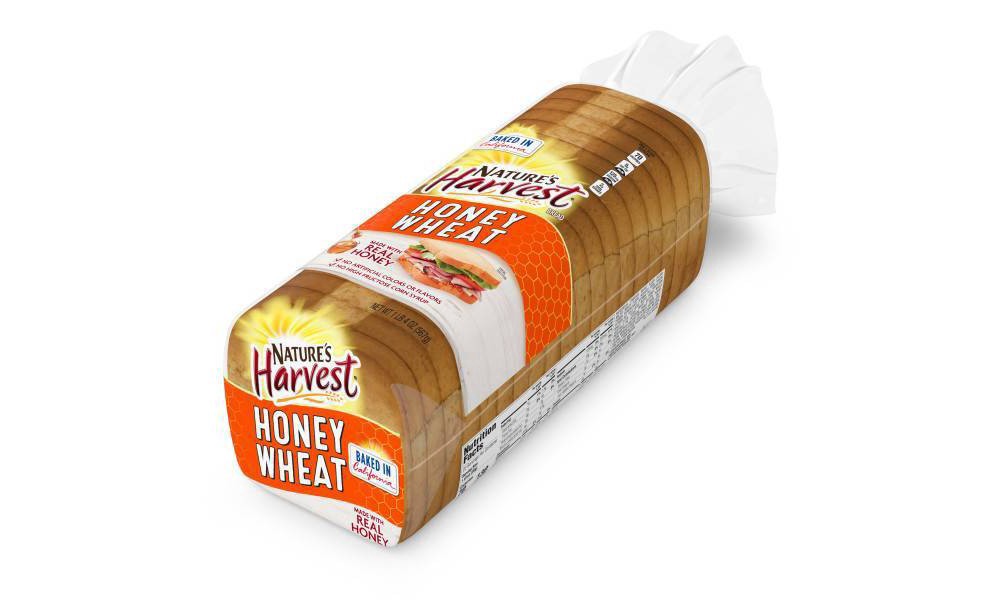 slide 2 of 13, Nature's Harvest Honey Wheat Bread - 24oz, 24 oz