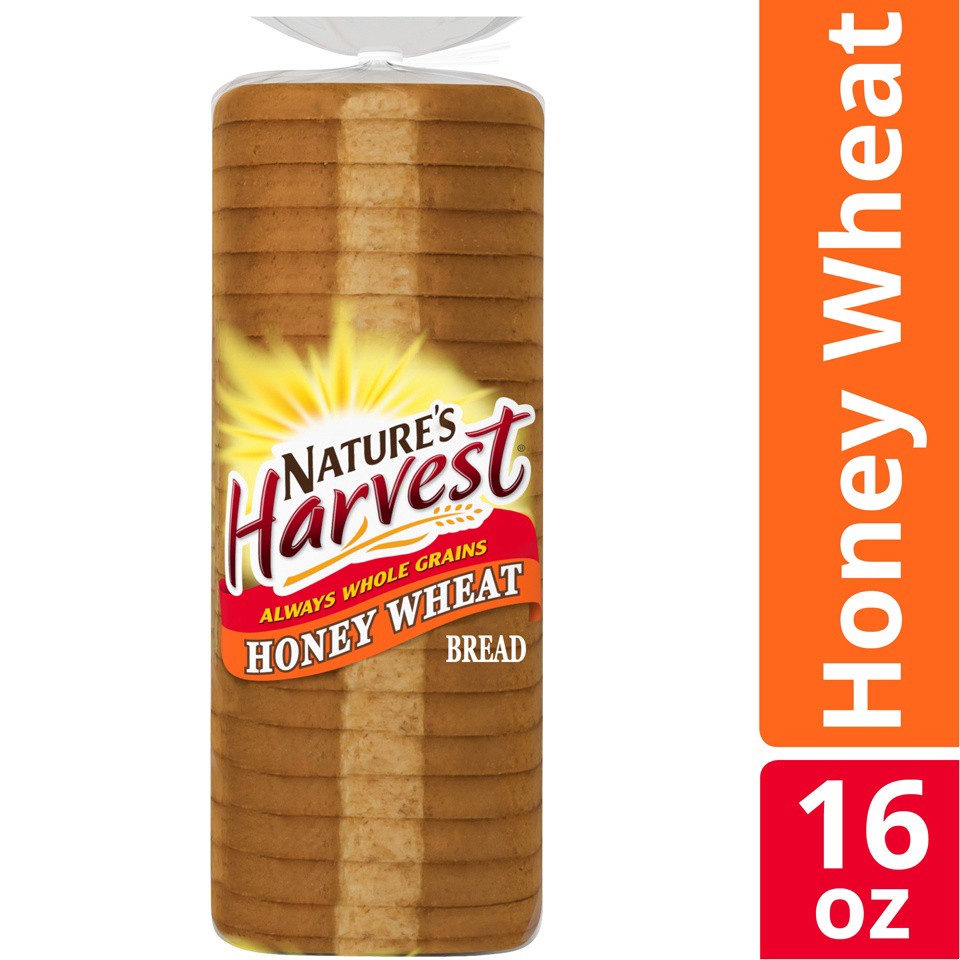 slide 4 of 13, Nature's Harvest Honey Wheat Bread - 24oz, 24 oz