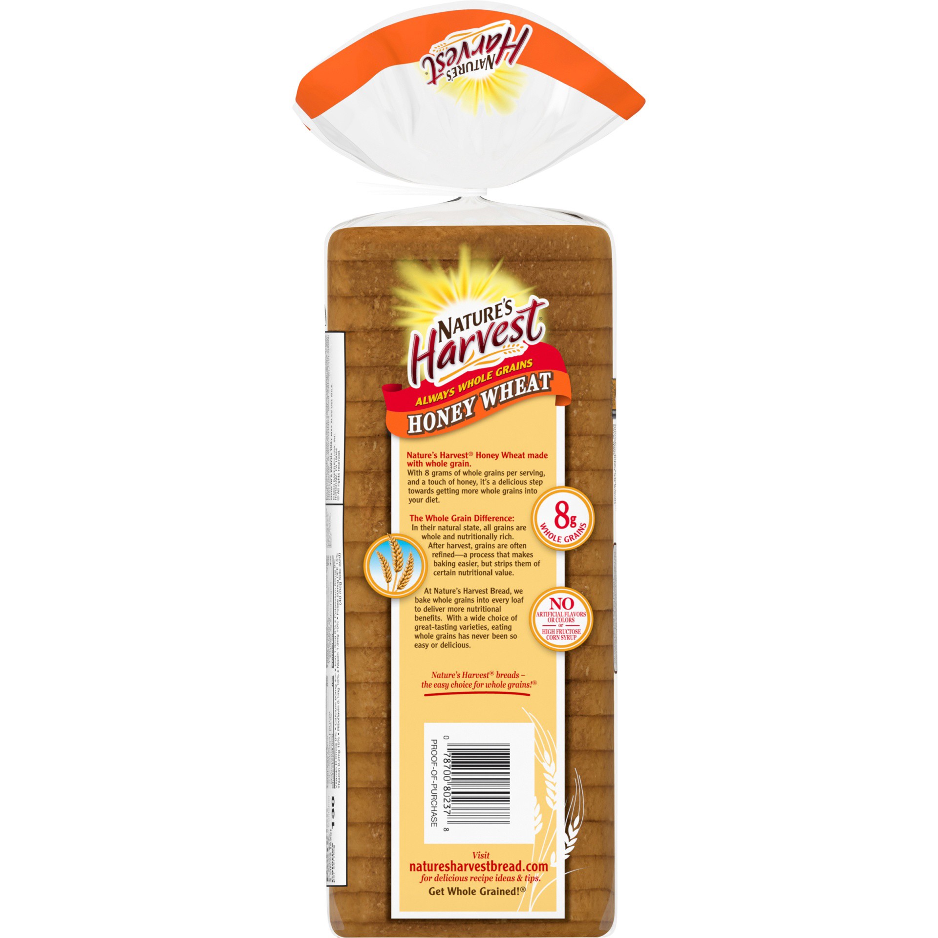 slide 5 of 13, Nature's Harvest Honey Wheat Bread - 24oz, 24 oz