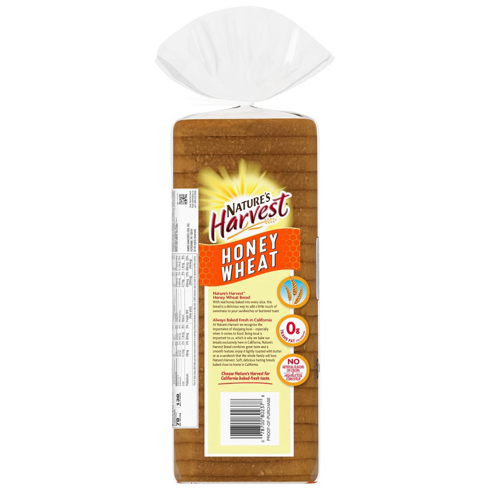 slide 11 of 13, Nature's Harvest Honey Wheat Bread - 24oz, 24 oz