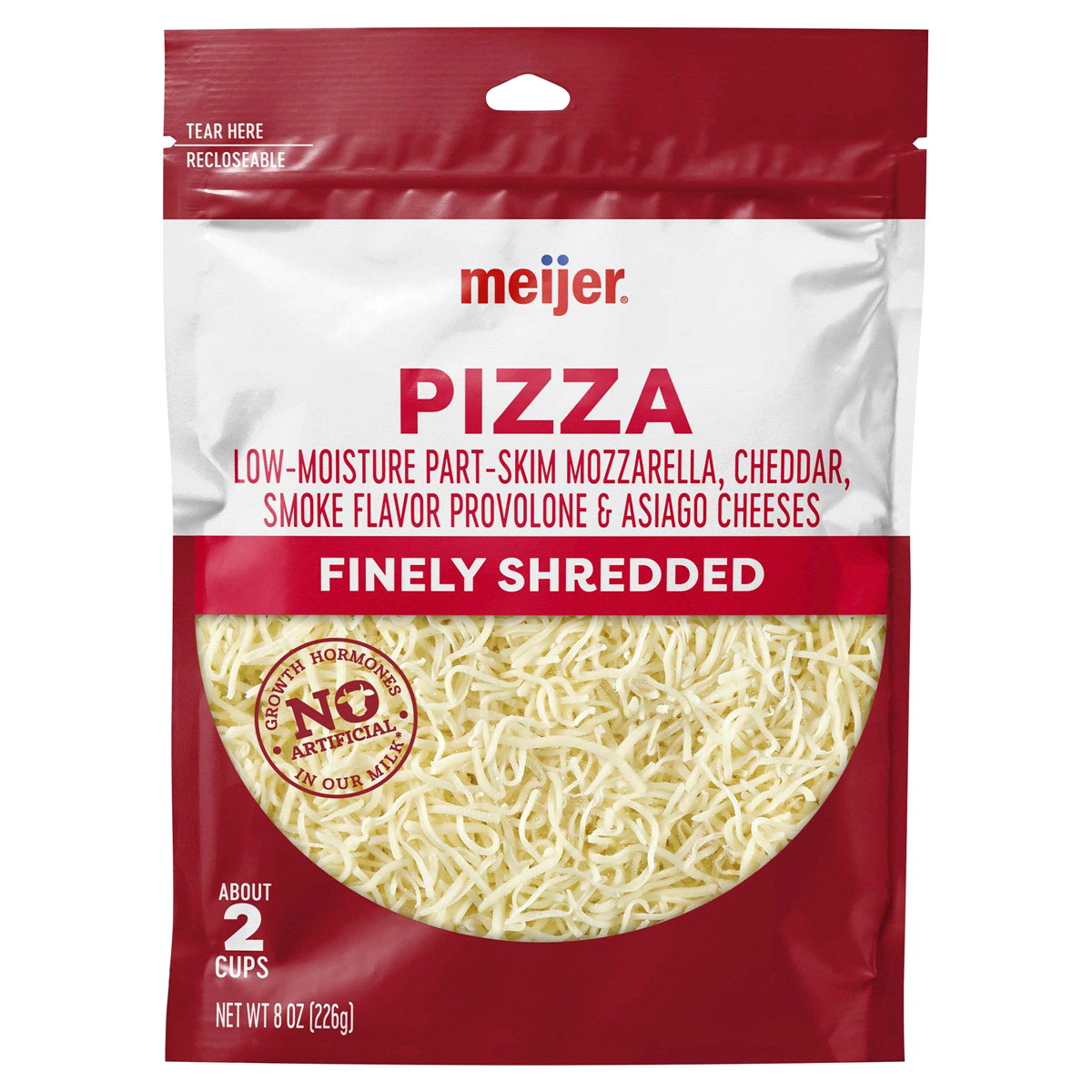slide 1 of 2, Meijer Shredded 4 Cheese Pizza Blend, 8 oz