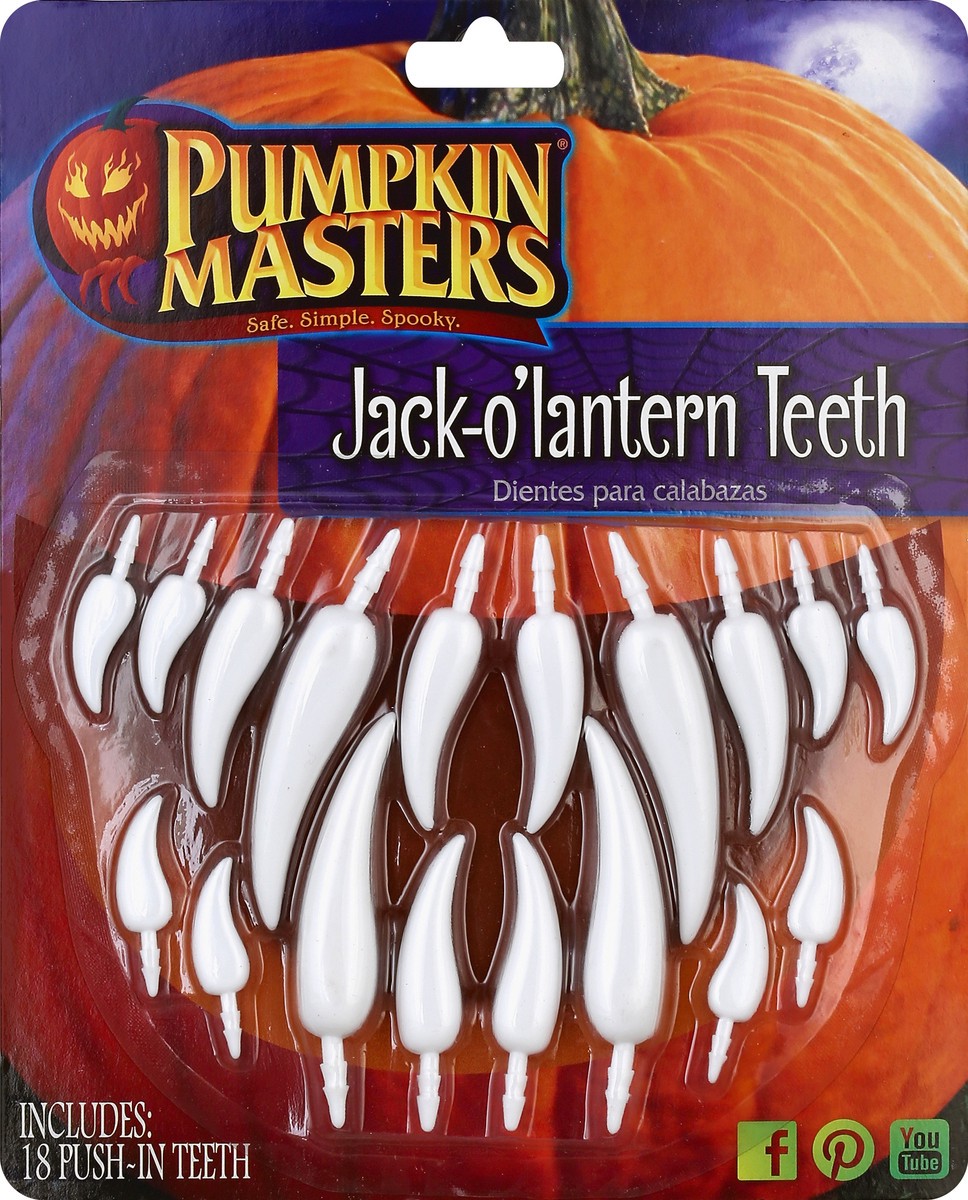 slide 2 of 2, Pumpkin Masters Jack Olantern Teeth, 18 ct