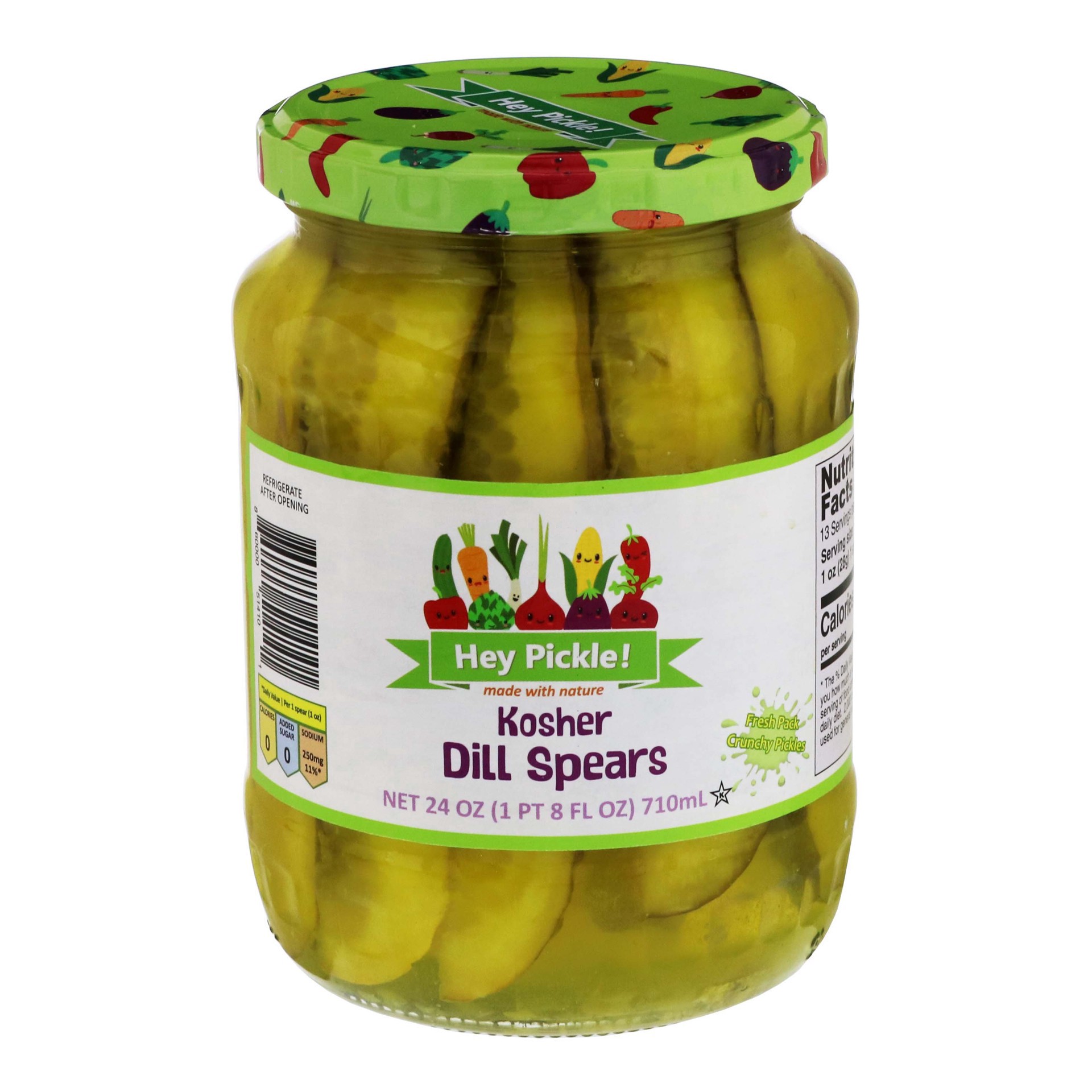 slide 1 of 1, Hey Pickle! &nbsp;Kosher Dill Spears, 24 oz