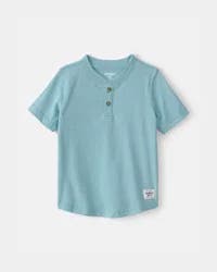 Oshkosh Toddler Boy Short-Sleeve Henley T-Shirt - Turquoise 3T
