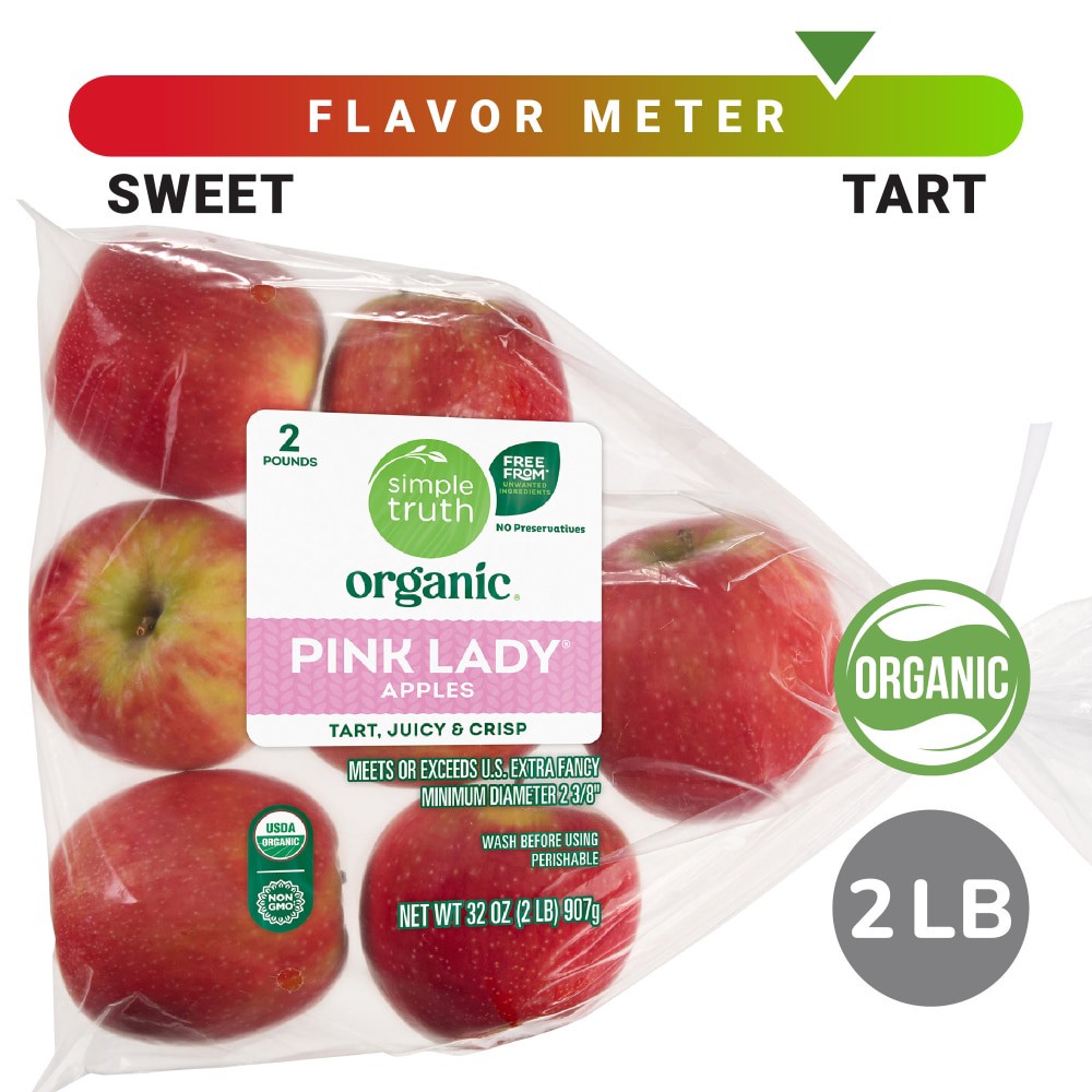 slide 1 of 6, Simple Truth Organic Pink Lady Apples, 2 lb