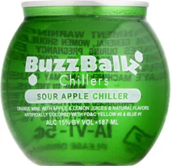 Buzzballz Chillers Sour Apple Chiller Orange Texas Wine Based Cocktail