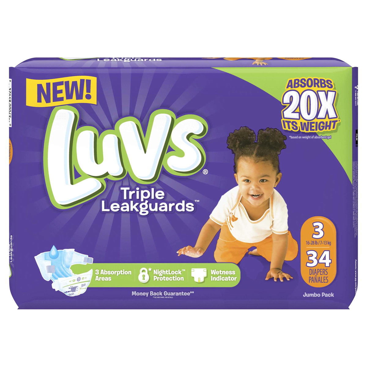 slide 1 of 1, Luvs Ultra Leakguards Diapers Size, 36 ct