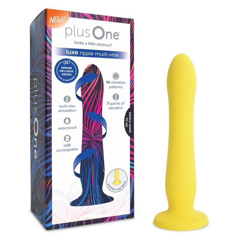 slide 1 of 6, plusOne Luxe Ripple Multivibe Vibrator, 1 ct