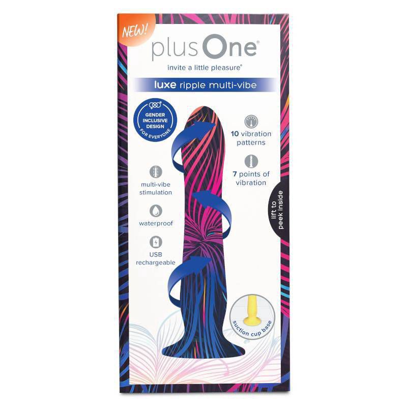 slide 5 of 6, plusOne Luxe Ripple Multivibe Vibrator, 1 ct