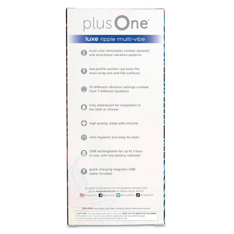 slide 3 of 6, plusOne Luxe Ripple Multivibe Vibrator, 1 ct