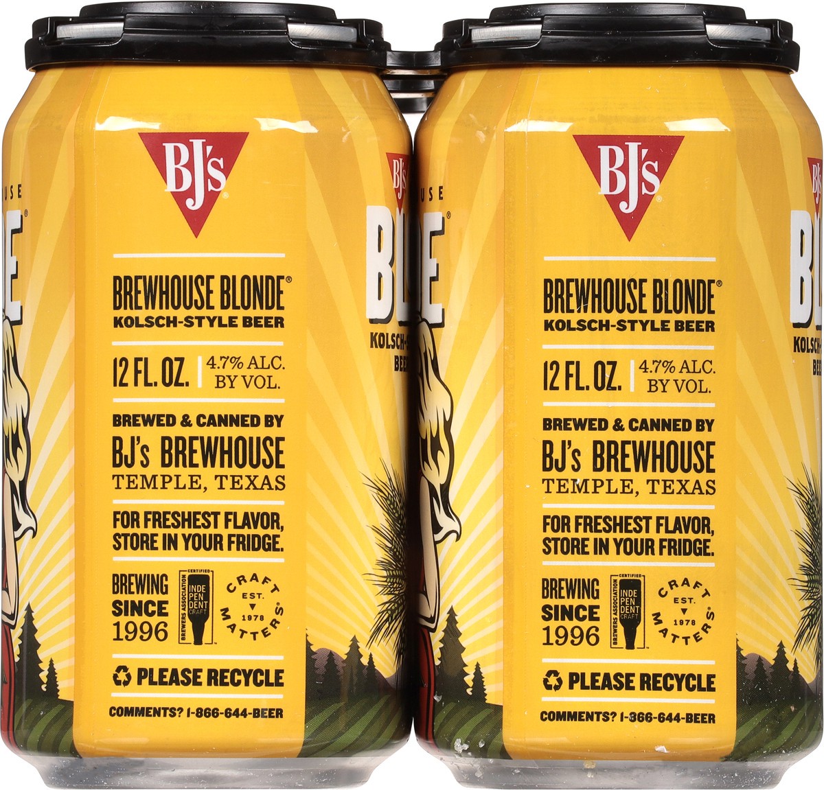 slide 6 of 9, BJ's Kolsch-Style Brewhouse Blonde Beer - 6 x 12 fl oz Cans, 6 ct; 12 oz
