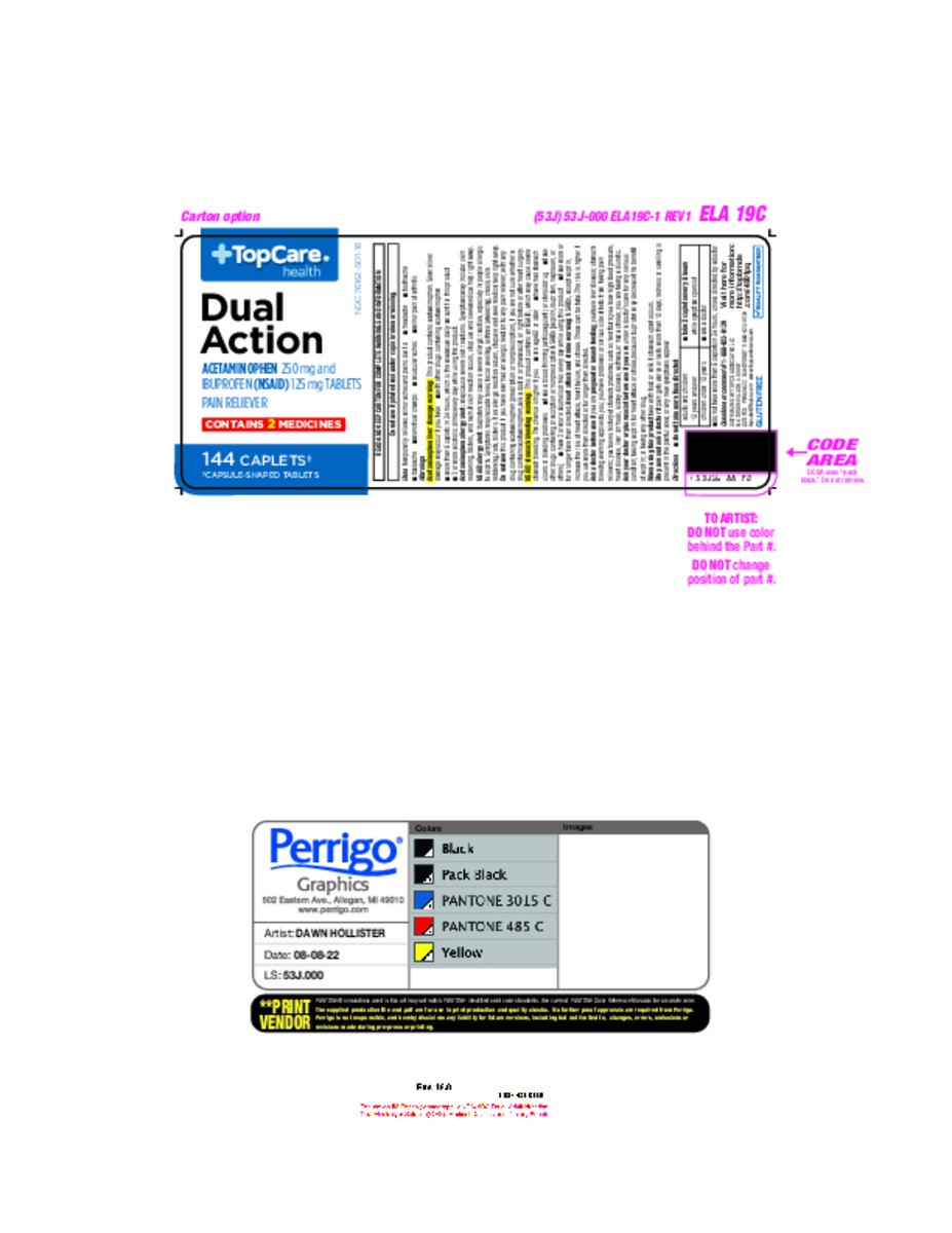slide 7 of 14, Topcare Dual Action Acetaminophen 250Mg & Ibuprofen 125Mg Pain Relief 144 Count, 144 ct