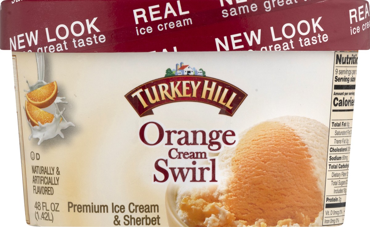 Turkey Hill Original Recipe Orange Cream Swirl Premium Ice Cream