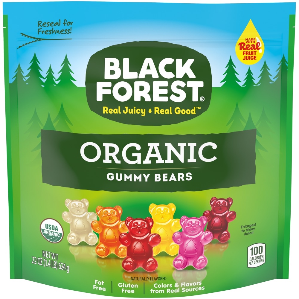 slide 1 of 1, Black Forest Organic Gummie Bears, 22 oz