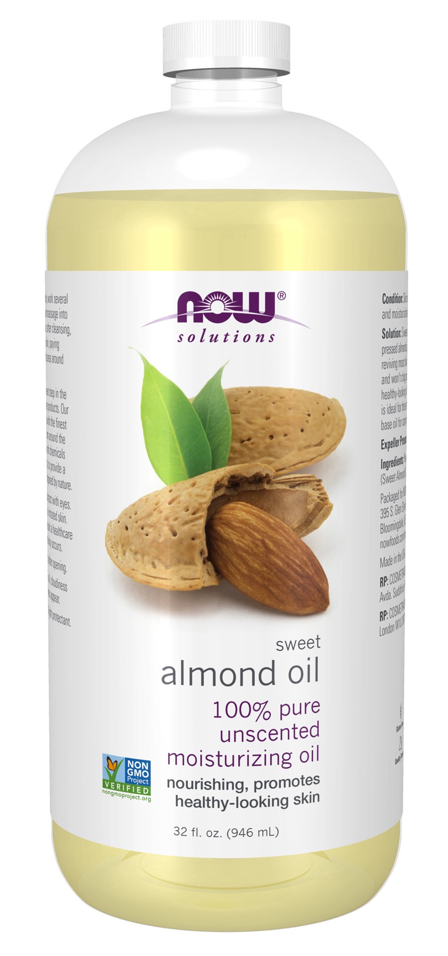 slide 1 of 5, NOW Solutions Sweet Almond Oil - 32 fl. oz., 32 fl oz