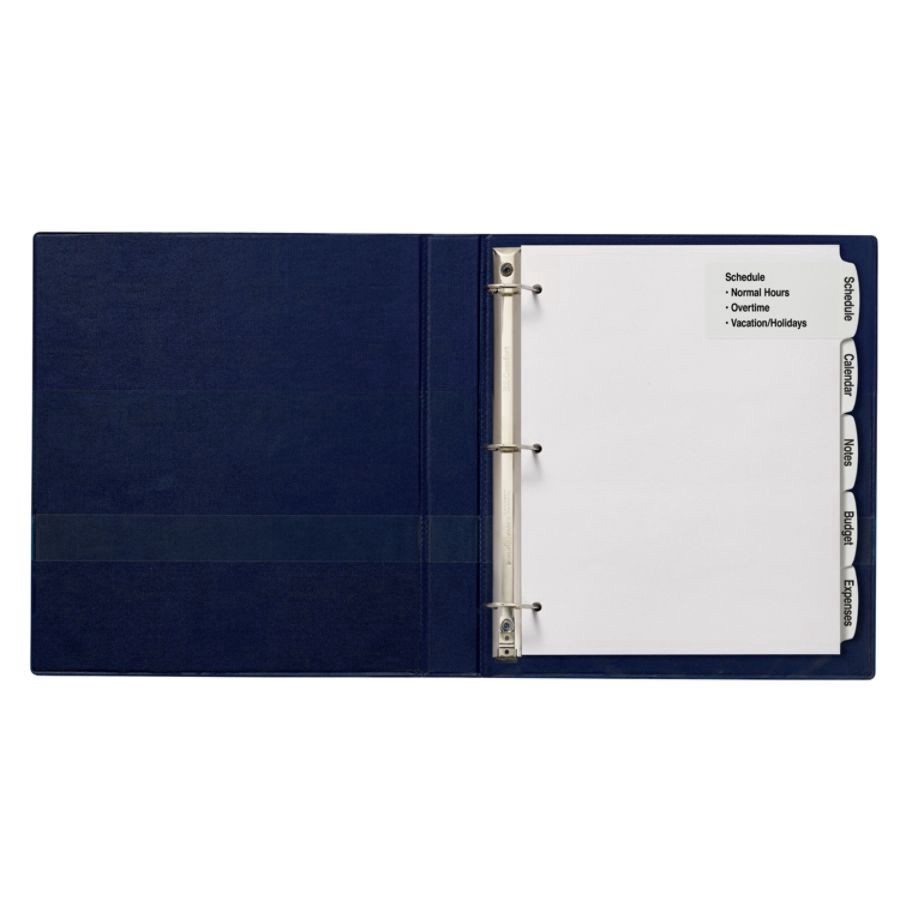 slide 2 of 8, Avery Big Tab Printable Large Label Dividers with Easy Peel, White, 5-Tab, 4 ct; 8 1/2 in x 11 in
