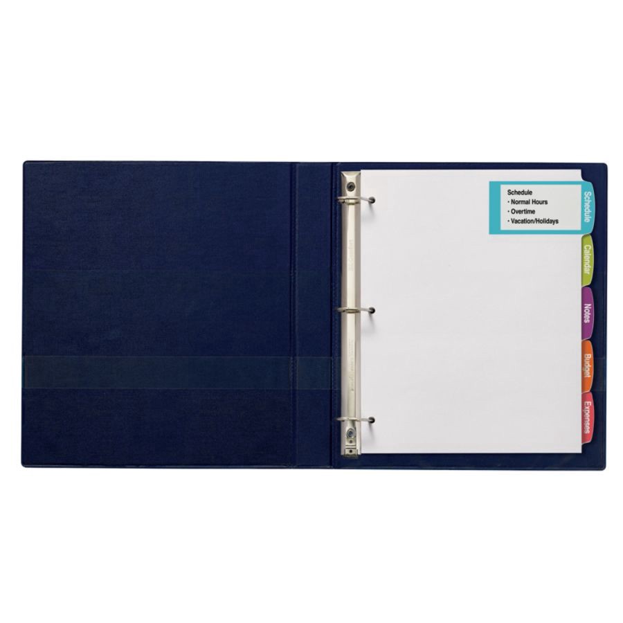 slide 3 of 8, Avery Big Tab Printable Large Label Dividers with Easy Peel, White, 5-Tab, 4 ct; 8 1/2 in x 11 in