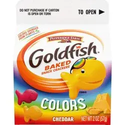 Goldfish Pepperidge Farm Goldfish Colors Cheddar Crackers - 2oz Carton