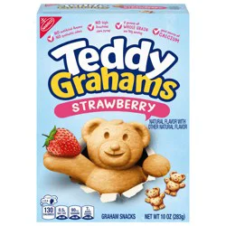 Teddy Grahams T.E.D.DY GRAHAMS Strawberry Flavor Graham Snacks, Kids Snacks, 10 oz