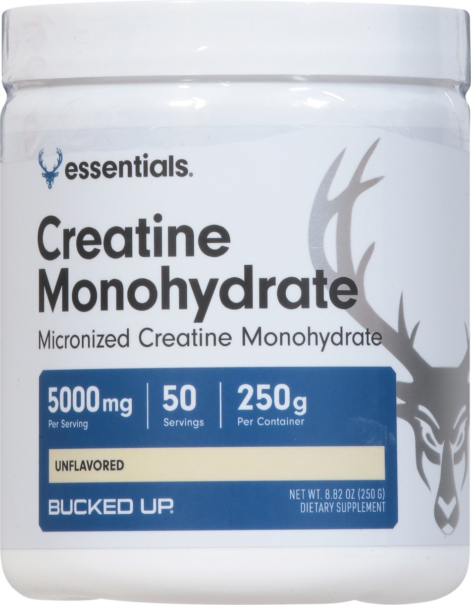 slide 2 of 15, Bucked Up Essentials 5000 mg Unflavored Creatine Monohydrate 8.82 oz, 1 ct