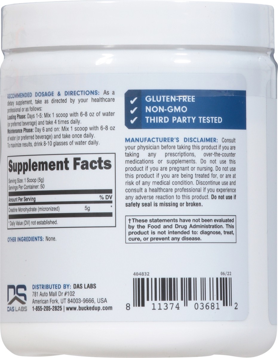 slide 5 of 15, Bucked Up Essentials 5000 mg Unflavored Creatine Monohydrate 8.82 oz, 1 ct