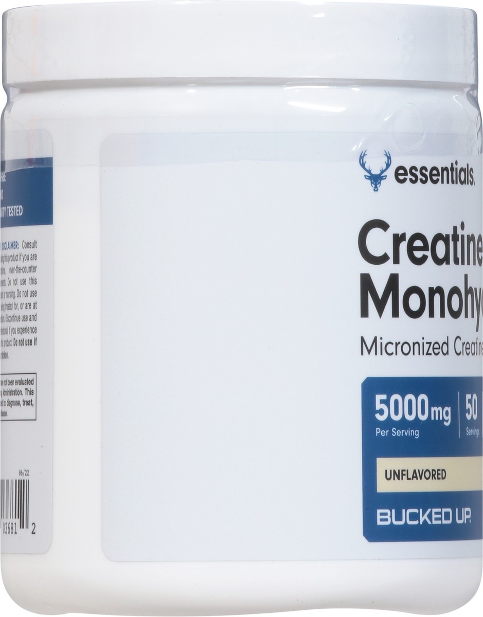 slide 15 of 15, Bucked Up Essentials 5000 mg Unflavored Creatine Monohydrate 8.82 oz, 1 ct