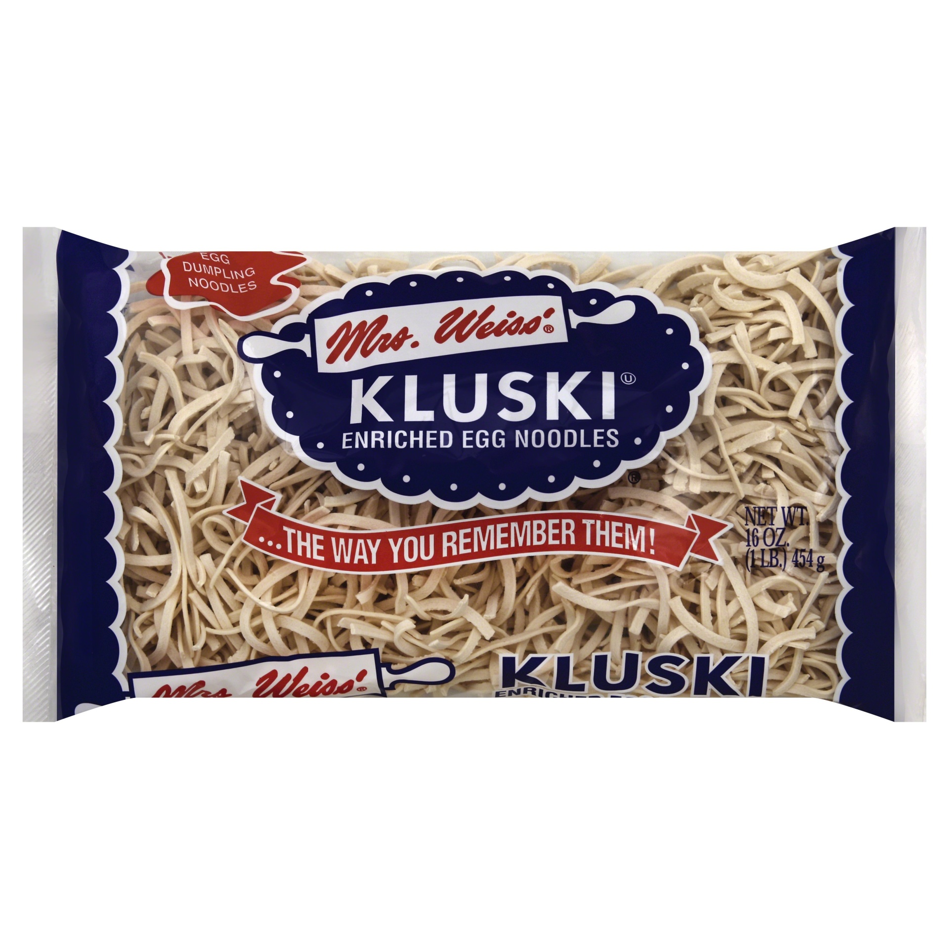 slide 1 of 2, Mrs. Weiss' Kluski Egg Noodles, 16 oz